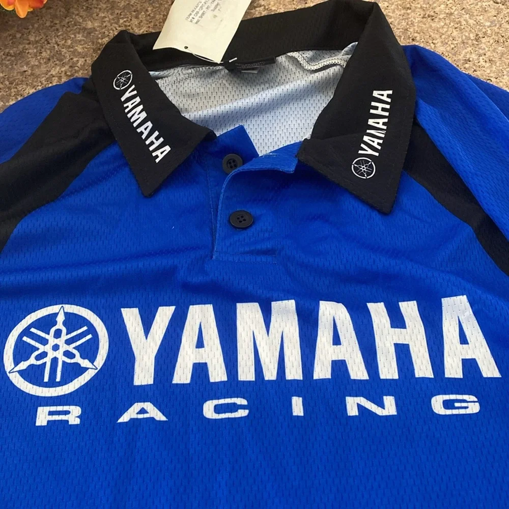 NWT Yamaha Racing Crew Short Sleeve Shirt XXL Blue Black Hot Shoppe Pit USA - Picture 5 of 17